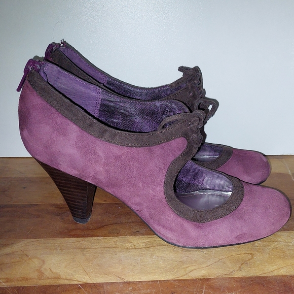 Style & Co Purple Vintage heels - Picture 2 of 7